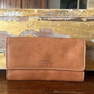 Fossil, genuine, leather wallet